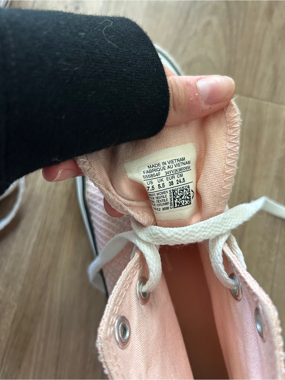 Light Pink Canvas Low-Top Sneaker